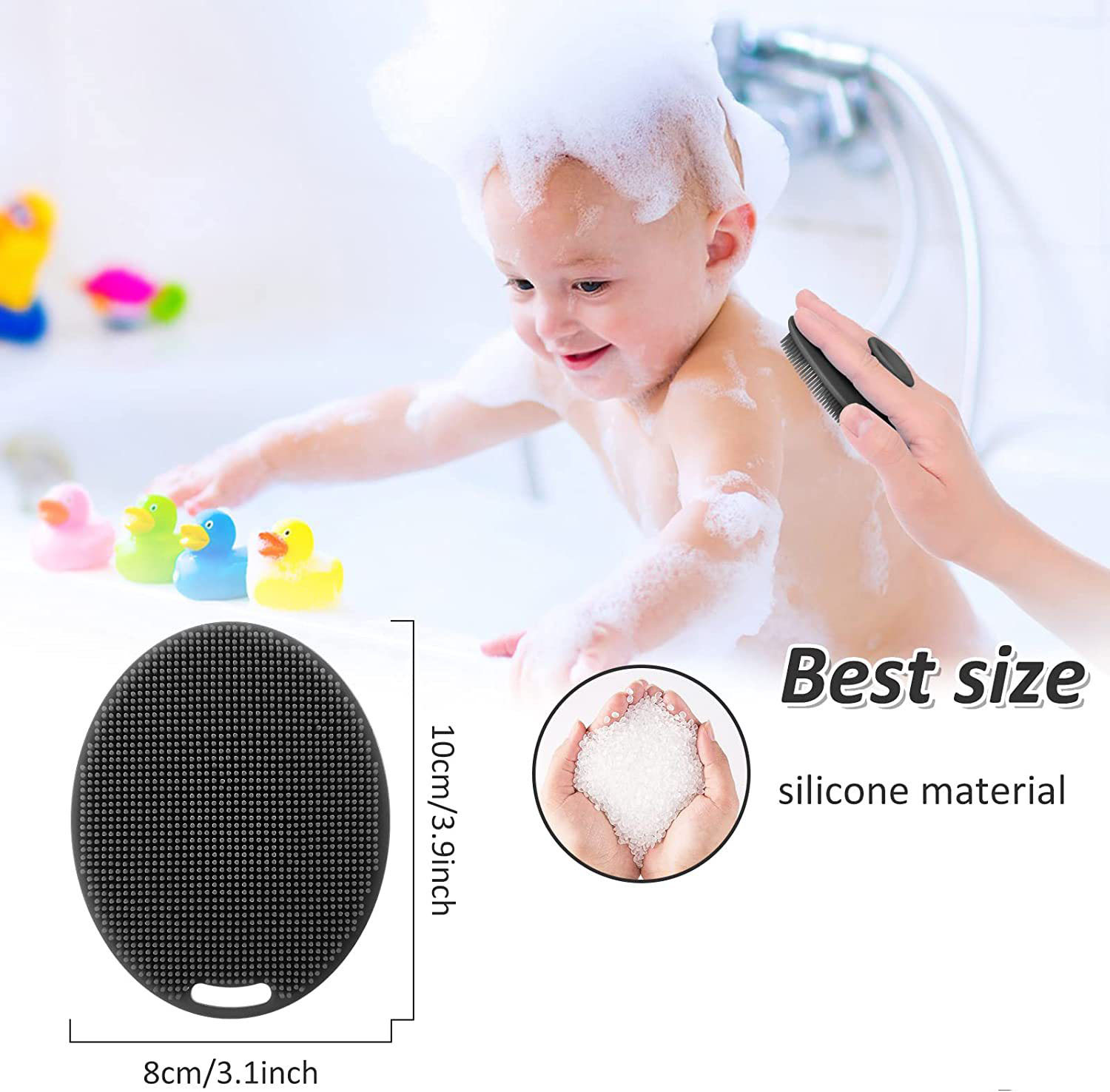 silicone face cleaning brush