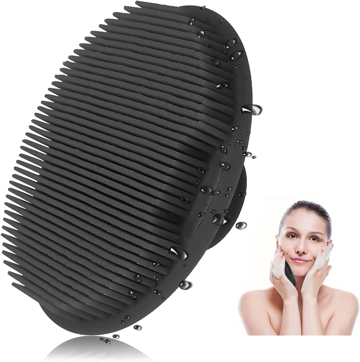 silicone face scrubber facial cleansing brush silico